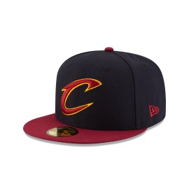 Nba Cleveland Cavaliers Mens 2-Tone 59Fifty Fitted Cap , Navy , 7 58