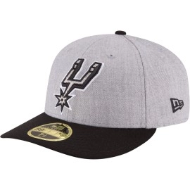 Nba San Antonio Spurs Mens Low Profile 59Fifty Fitted Cap, 725, Heather Gray