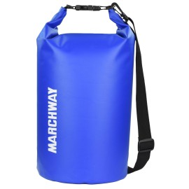 Marchway Floating Waterproof Dry Bag Backpack 5L/10L/20L/30L/40L, Roll Top Sack Keeps Gear Dry For Kayaking, Rafting, Boating, Swimming, Camping, Hiking, Beach, Fishing (Dark Blue, 20L)