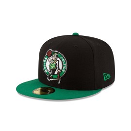 Nba Boston Celtics Mens 2-Tone 59Fifty Fitted Cap , Black , 7 18