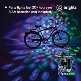 Brightz Cruzinbrightz Disco Party Led Bike Light, Red, Green, Blue Tri-Color - Blinking Swirling Patterns - Bicycle Light For Riding At Night - Mounts To Handlebar Or Bike Frame - Fun Bike Accessories
