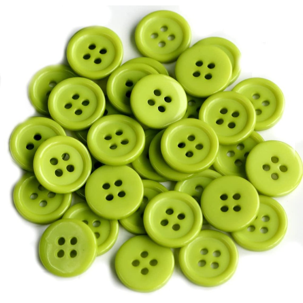 Ganssia 15Mm (58 Inch) Sewing Buttons For Sewing Flatback Green Buttons Crafts Diy Pack Of 160 Pcs