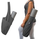 Yogiii Yoga Mat Bag The Original Yogiiitote Yoga Bag Sling Mat Tote W/Large Side Pocket & Zipper Pocket Yoga Mat Carrier Fits Most Size Mats (Ash Gray)