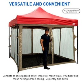 Easygoproducts Screen Room Attaches To Any 10X10 Pop Up Screen Tent Room 