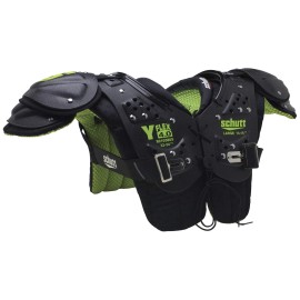 Schutt Y-Flex 4.0 Shoulder Pads, Football, Black, Medium