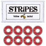 Yellow Jacket Premium Skateboard Bearings, Pro Longboard Bearings, 608, Abec 9, Racer Red (Pack Of 8)