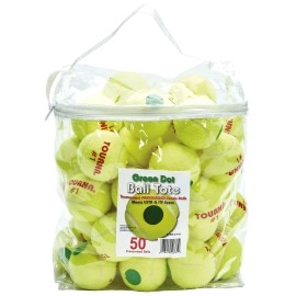 Tourna Pressurized Green Dot Tennis Balls 50 Ball Tote Bag Green Dot Tennis Balls Pressurized