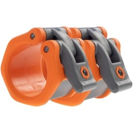 Lock-Jaw Hex 50Mm 2 Olympic Barbell Collar (Orange)