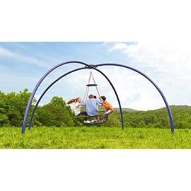 Hearthsong Large Vortex Spinning Ring Swing And Sky Dome Arched Stand Special, Swing 68 H X 50 Diam, Stand 8H X Approx 13W, Holds Up To 300 Lbs.