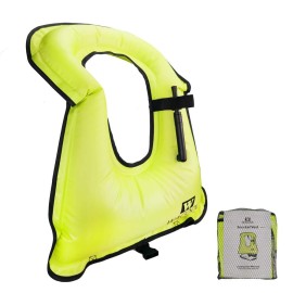 Wacool Inflatable Snorkel Diving Swimming Scuba Vest Jacket For Adult Youth Kids (Adult, Neon Green)