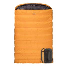 Teton Sports Mammoth Queen Size Sleeping Bag- Double Sleeping Bag - A Warm Bag The Whole Family Can Enjoy - Great Sleeping Bag For Camping, Hunting And Base Camp. Compression Sack Included