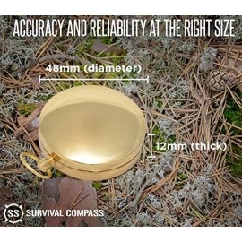 Sharp Survival Best Camping Survival Compass | Glow in The Dark Military Compass Survival Gear Compass | Compass for Hiking Backpacking and Camping | Plan and Determine The Route to a Destination