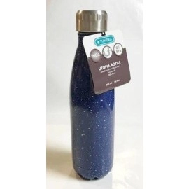 Tundra 16.9 oz. Stainless Steel Utopia Water Bottle - Navy Blue Speckle Ware
