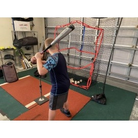 HITZEM: Baseball Net & Softball Net - Hitting/Pitching Net - Practice Batting Net Attaches and Hangs on Garage Door - Hitting Net Rolls Up for Storage - Baseball Training Equipment for Adults and Kids