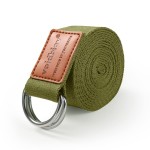 Voidbiov D-Ring Buckle Yoga Strap 185 Or 25M, Durable Cotton Adjustable Belt Perfect For Holding Poses, Improving Flexibility And Physical Therapy Avocado Green