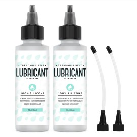 2 Pack Of Silicone Treadmill Belt Lubricant / Lube - Easy To Apply Lubrication - Made In The Usa