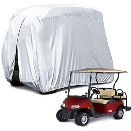 Himal 4 Passenger 400D Waterproof Sunproof Golf Cart Cover Roof 80 L, Fits Ez Go, Club Car And Yamaha, Dustproof And Durable