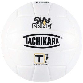 Tachikara 5W-Prime T-TEC Micro-Fiber Volleyball White