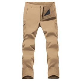 Magcomsen Waterproof Pants Mens Ski Pants Snow Pants Warm Pants Men Winter Pants Hiking Pants Men Tactical Pants For Men Sand