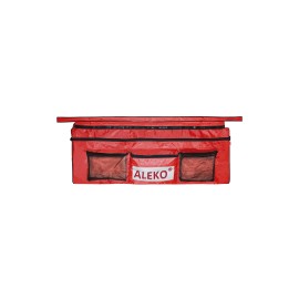 ALEKO BSB250RV2 Seat Cushion with Under Seat Bag with Pockets for 8 or 9 Foot Inflatable Boats 33 x 8 Inches Red