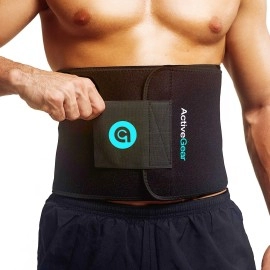ActiveGear Waist Trimmer Belt for Stomach and Back Lumbar Support, Large: 9