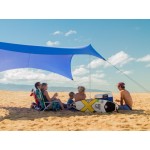 Neso Tents Grande Beach Tent, 7Ft Tall, 9 X 9Ft, Reinforced Corners And Cooler Pocket(Periwinkle Blue)