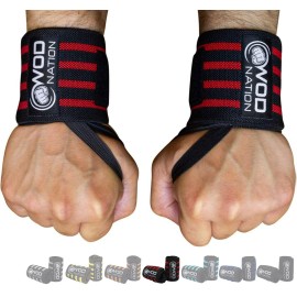 WOD Nation Wrist Wraps Weightlifting for Men & Women - Weight Lifting Wrist Wrap Set of 2 (12