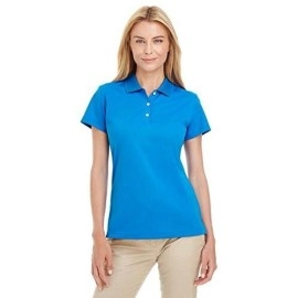Adidas A131 Womens Climalite Basic Pique Solid Polo Golf Shirt Shock Blue Whte Xl