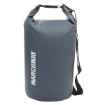 Marchway Floating Waterproof Dry Bag Backpack 5L/10L/20L/30L/40L, Roll Top Sack Keeps Gear Dry For Kayaking, Rafting, Boating, Swimming, Camping, Hiking, Beach, Fishing (Grey, 20L)