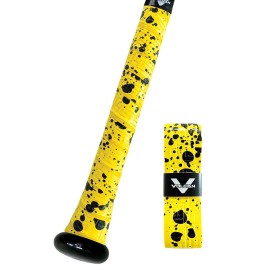 Vulcan Sporting Goods 0.50mm Bat Grip/Yellow Splatter, (V050-YELSPLT)