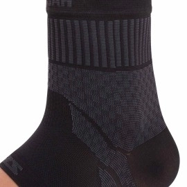 Zensah Ankle Support - Compression Ankle Brace - Great for Running, Soccer, Volleyball, Sports - Ankle Sleeve Helps Sprains, Tendonitis, Pain , Black, Medium