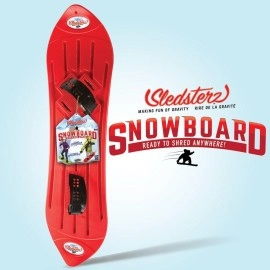 Geospace The Original Sledsterz Kids' Snowboard Assorted Colors, Snow Sled (Red, Green, or Blue)