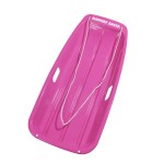 Slippery Racer Downhill Sprinter Flexible Kids Toddler Plastic Cold-Resistant Toboggan Snow Sled With Pull Rope And Handles, Pink