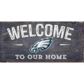 Fan Creations Welcome Philadelphia Eagles Distressed 6 x 12, 6