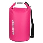 Marchway Floating Waterproof Dry Bag Backpack 5L/10L/20L/30L/40L, Roll Top Sack Keeps Gear Dry For Kayaking, Rafting, Boating, Swimming, Camping, Hiking, Beach, Fishing (Pink, 20L)