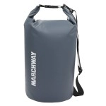 Marchway Floating Waterproof Dry Bag Backpack 5L/10L/20L/30L/40L, Roll Top Sack Keeps Gear Dry For Kayaking, Rafting, Boating, Swimming, Camping, Hiking, Beach, Fishing (Grey, 10L)