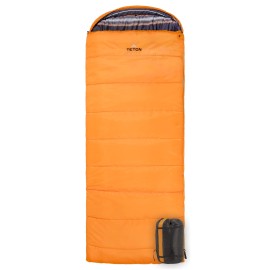 Teton Sports Celsius Regular Sleeping Bag Great For Family Camping, Orange Poly Liner, Left Zip , 80 X 33-Inch