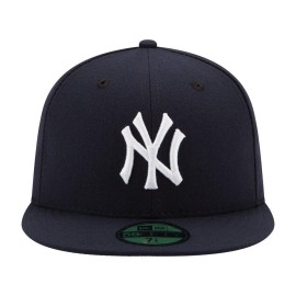 New Era Mens New York Yankees MLB Authentic Collection 59FIFTY Cap, Size 7 1/4