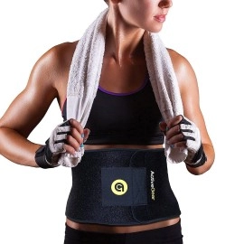 ActiveGear Waist Trimmer Belt for Stomach and Back Lumbar Support, Medium: 8