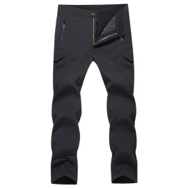 Magcomsen Waterproof Pants For Men Winter Pants For Men Fleece Lined Military Pants Tactical Pants For Men Work Pants For Men Black