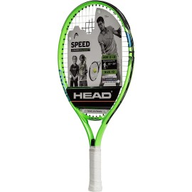 Head Speed Kids Tennis Racquet - Beginners Pre-Strung Head Light Balance Jr Racket - 19 Inch, Green