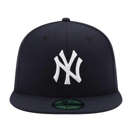 New Era Mens New York Yankees MLB Authentic Collection 59FIFTY Cap, Size 7 1/8