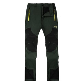 Singbring Men's Outdoor Warm Fleece Lined Windproof Waterproof Hiking Snow Ski Pants Small Green(M01F32-Green-S)