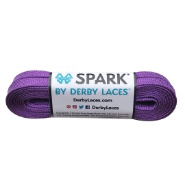 Derby Laces Purple Spark Shoelace for Shoes, Skates, Boots, Roller Derby, Hockey and Ice Skates (60 Inch / 152 cm)
