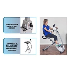 Stamina Recumbent Exercise Bike With Upper Body Exerciser | Adjustable Tension | Lcd Monitor Tracks Metrics