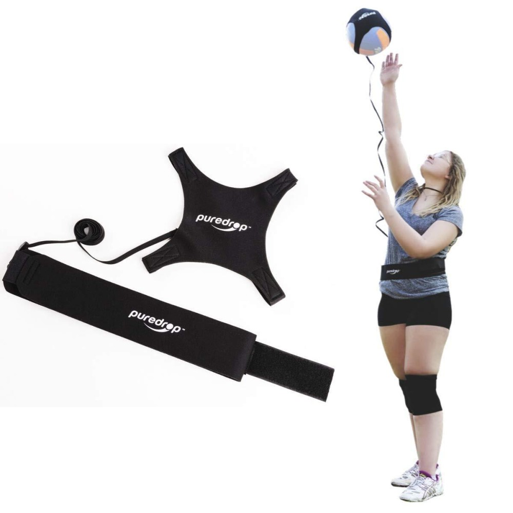 Puredrop Volleyball Training Equipment Aid Great Trainer For Solo Practice Of Serving Setting Spiking And Arm Swings Returns The Ball After Every Swing Spike Train Pass Serve Coach Fits Any Volleyball