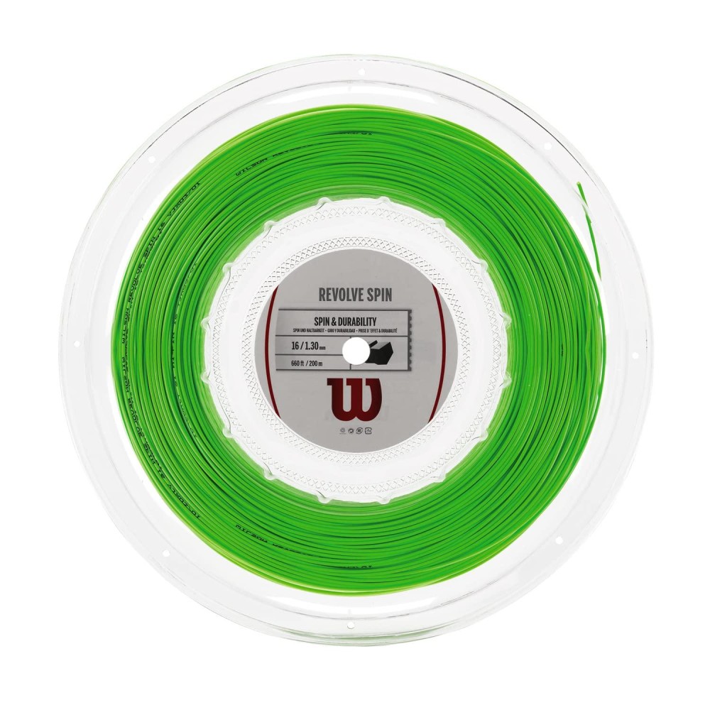 Wilson Revolve Spin Reel 16 Green Tennis String - 16 Gauge Reel