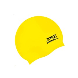 Zoggs Adult Swimming Caps, Comfortable Adult Swimming Hat, Non-Slip Lining Adult Swimming Hat, Shaped Swimming Cap, Chlorine Beating Zoggs Swim Cap (One Size), Yellow