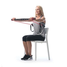 Bodygym Core System Portable Home Gym - Resistance Trainer All-In-One Band + Bar Kit, Full Body Workout: Improve Fitness, Build Muscle, Strength Exercises With Marie Osmond Workout Dvd Included