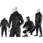 Rad Sauna Suit Men, Women Weight Loss Jacket Pant Gym Workout Sweat Suits With Hood (White, Xl)